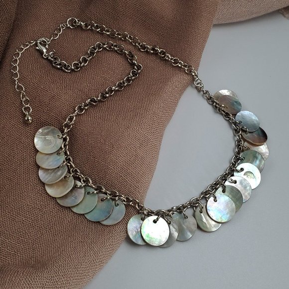 Free People Jewelry - Free People Natural Mother Of Pearl Stone Necklace